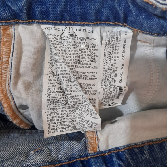 ● ZARA | High Waisted Ripped Distressed Demin Short - Picture 11 of 16